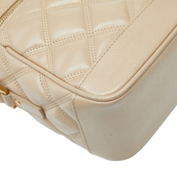 Saint Laurent 80'S Vanity Bag Shoulder Bag Beige Leather - Picture 5 of 10